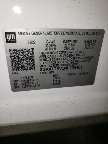 3GKALTEV1NL206461 GMC Terrain Sle