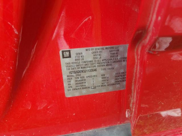 1GTG6DEN3J1133646 GMC CANYON SLT
