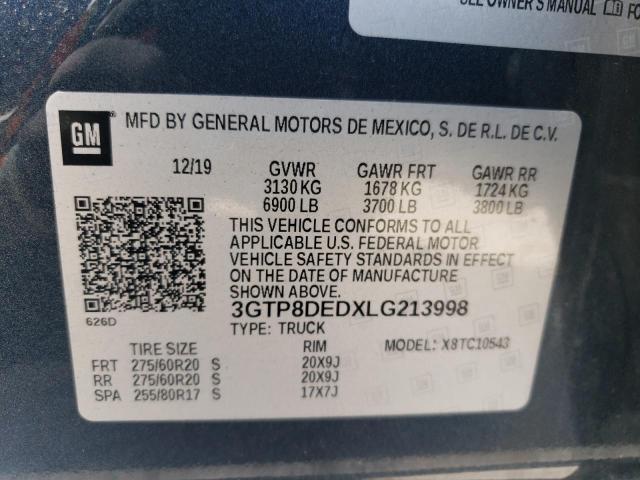 3GTP8DEDXLG213998 GMC Sierra C1500 Slt