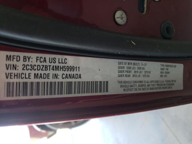 2C3CDZBT4MH599911 Dodge Challenger R/t
