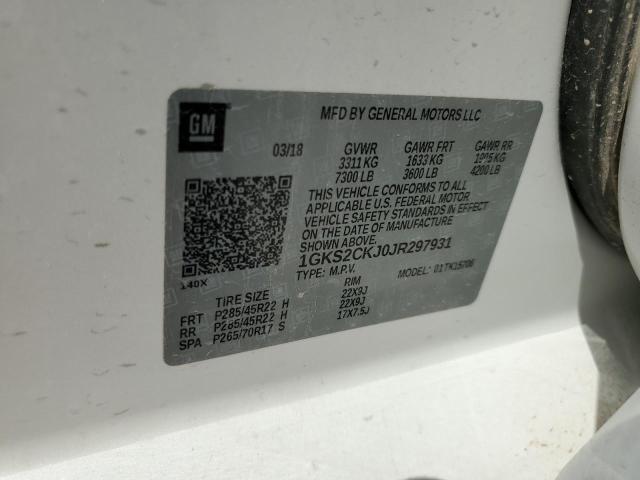 1GKS2CKJ0JR297931 GMC YUKON DENALI
