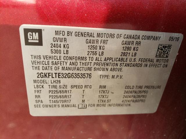 2GKFLTE32G6353576 GMC Terrain Sle