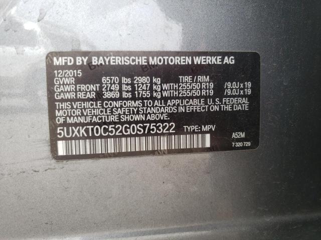 5UXKT0C52G0S75322 BMW X5 Xdr40e
