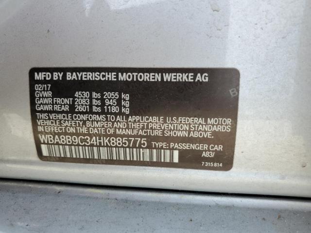 WBA8B9C34HK885775 BMW 330 I