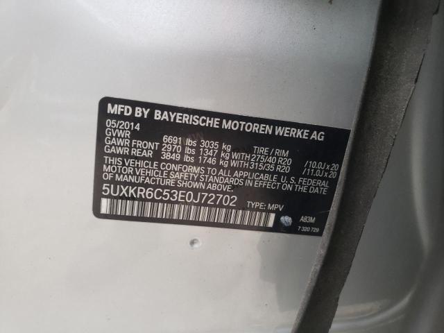 5UXKR6C53E0J72702 BMW X5 Xdrive50i