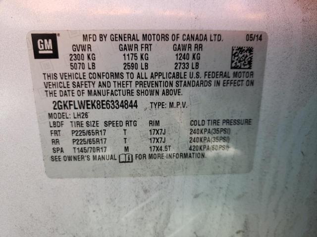 2GKFLWEK8E6334844 GMC Terrain Sle