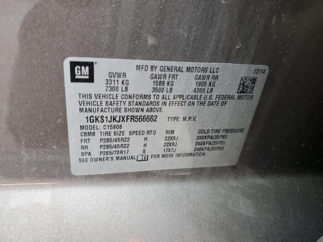 1GKS1JKJXFR566662 GMC YUKON XL DENALI