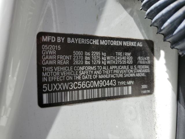 5UXXW3C56G0M90443 BMW X4 Xdrive28i