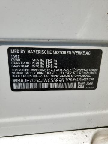 WBAJE7C54JWC55996 BMW 540 XI