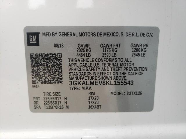 3GKALMEV8KL155543 GMC Terrain Sle