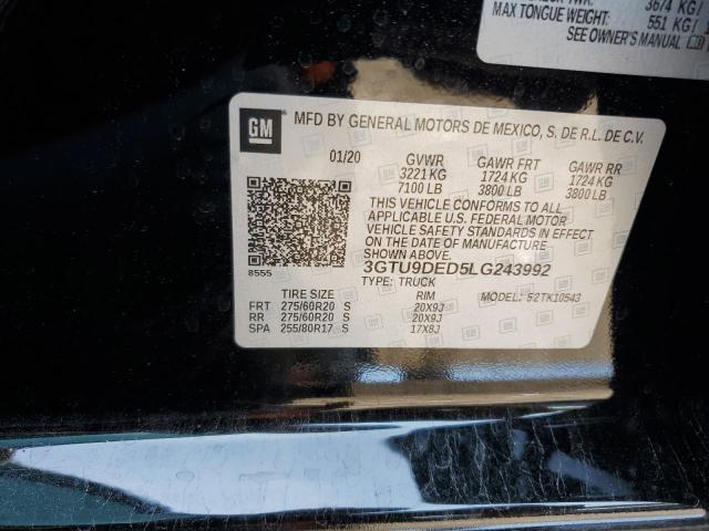3GTU9DED5LG243992 GMC Sierra K1500 Slt
