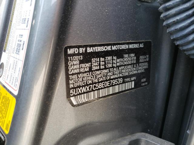 5UXWX7C58E0E79539 BMW X3 Xdrive35i