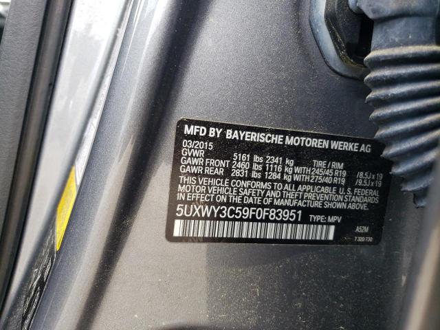 5UXWY3C59F0F83951 BMW X3 Xdrive28d