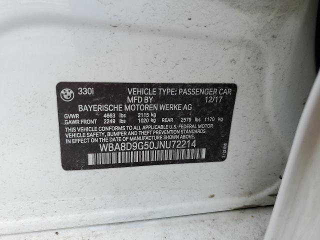 WBA8D9G50JNU72214 BMW 330 XI