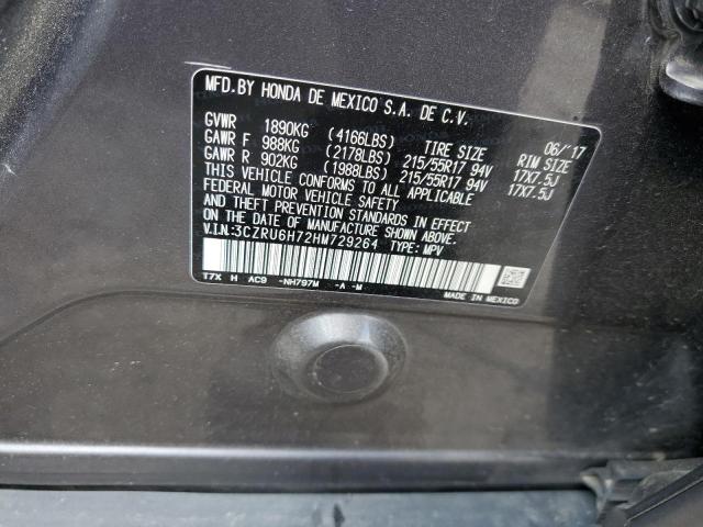 3CZRU6H72HM729264 Honda Hr-v Exl