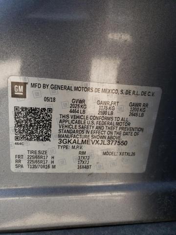 3GKALMEVXJL377550 GMC Terrain Sle