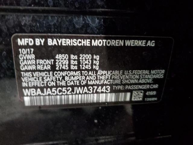 WBAJA5C52JWA37443 BMW 530 I
