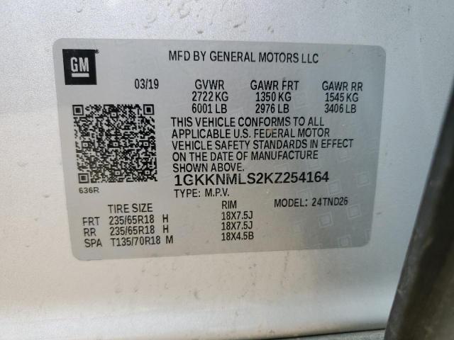 1GKKNMLS2KZ254164 GMC Acadia Slt-1