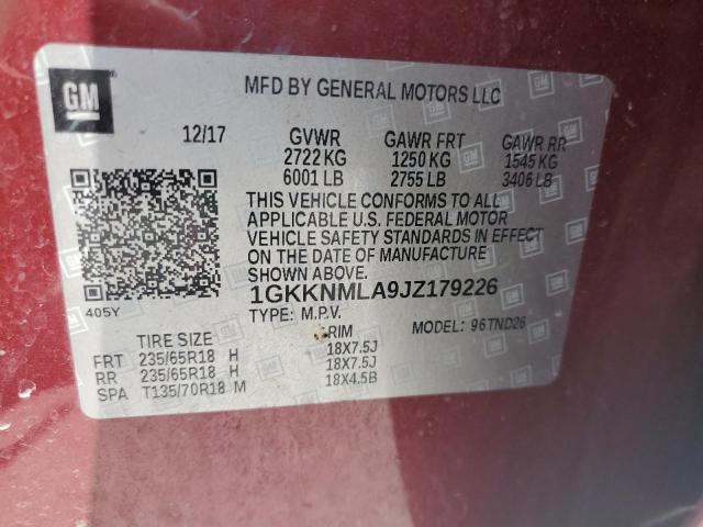 1GKKNMLA9JZ179226 GMC Acadia Slt-1