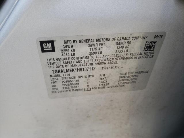 2GKALMEK1H6107112 GMC Terrain Sle