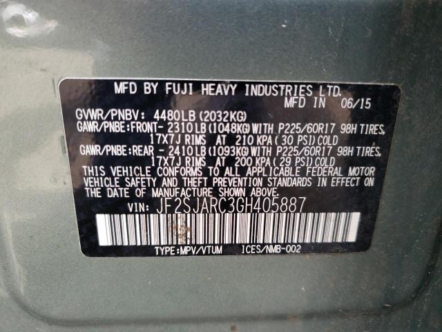JF2SJARC3GH405887 Subaru Forester 2.5i Limited