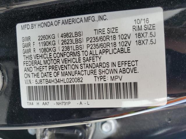 5J8TB4H34HL020082 Acura RDX