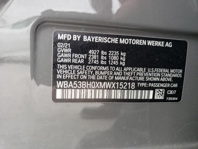 WBA53BH0XMWX15218 BMW 530 I