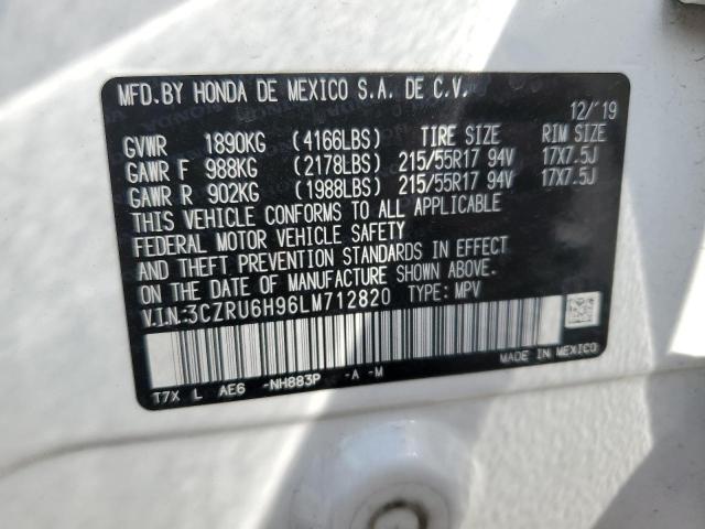 3CZRU6H96LM712820 Honda Hr-v Touring