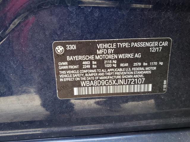 WBA8D9G5XJNU72107 BMW 330 XI