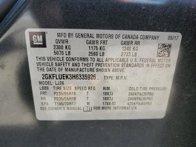 2GKFLUEK3H6335926 GMC Terrain Slt