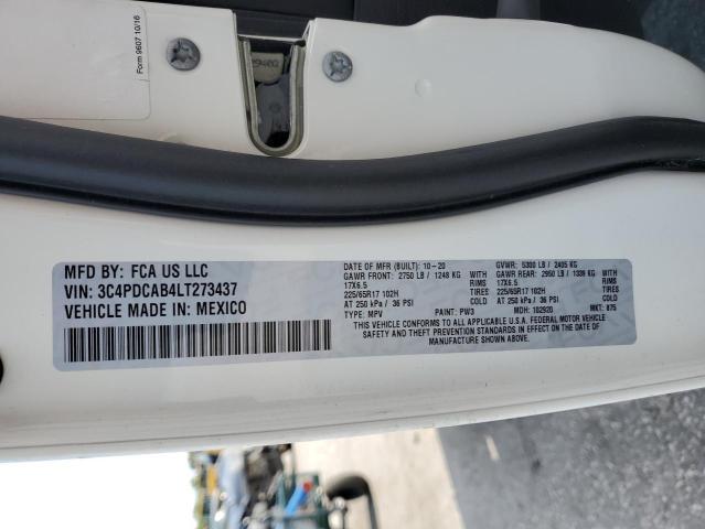 3C4PDCAB4LT273437 Dodge JOURNEY SE