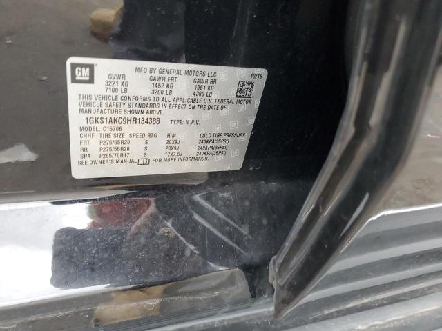 1GKS1AKC9HR134388 GMC YUKON SLE