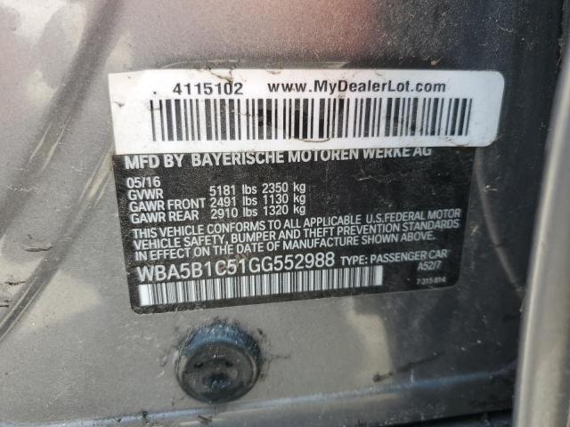 WBA5B1C51GG552988 BMW 535 I