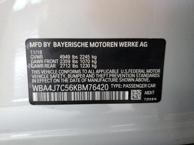 WBA4J7C56KBM76420 BMW 440xi Gran Coupe
