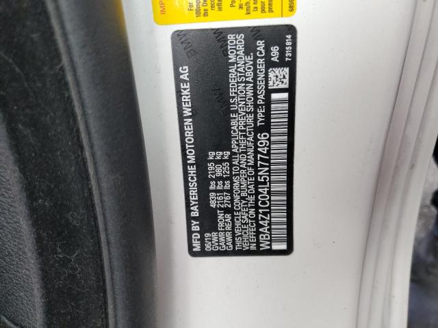 WBA4Z1C04L5N77496 BMW 430I