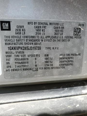 1GKKVPKDXGJ319739 GMC ACADIA SLE