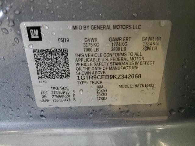 1GTR9CED9KZ342068 GMC Sierra K1500 Elevation