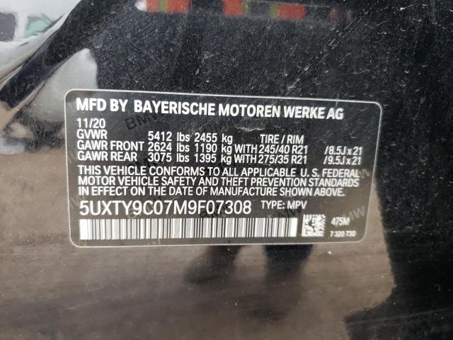 5UXTY9C07M9F07308 BMW X3 Xdrivem40i