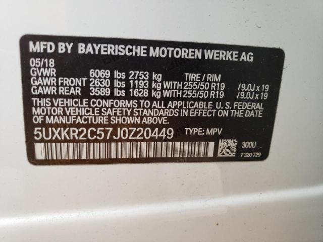 5UXKR2C57J0Z20449 BMW X5 Sdrive35i