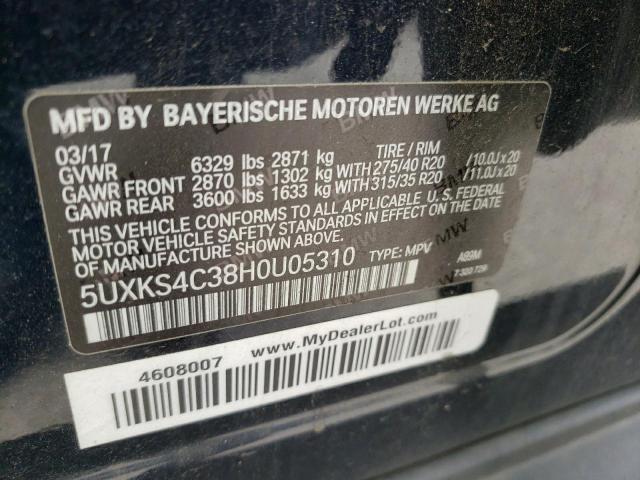 5UXKS4C38H0U05310 BMW X5 Xdrive35d