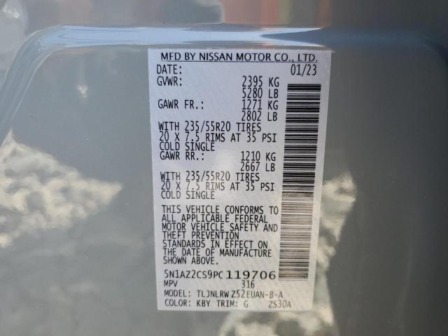 5N1AZ2CS9PC119706 Nissan MURANO SL