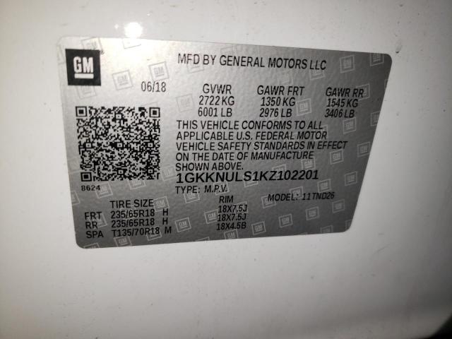 1GKKNULS1KZ102201 GMC Acadia Slt-1