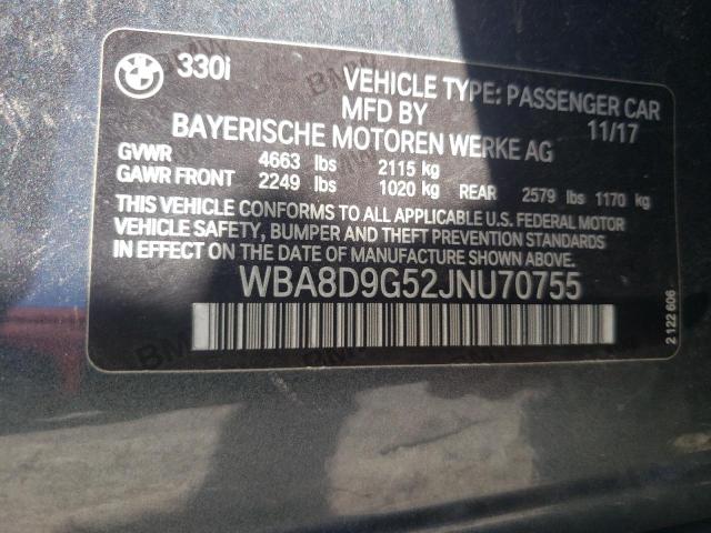 WBA8D9G52JNU70755 BMW 330 XI