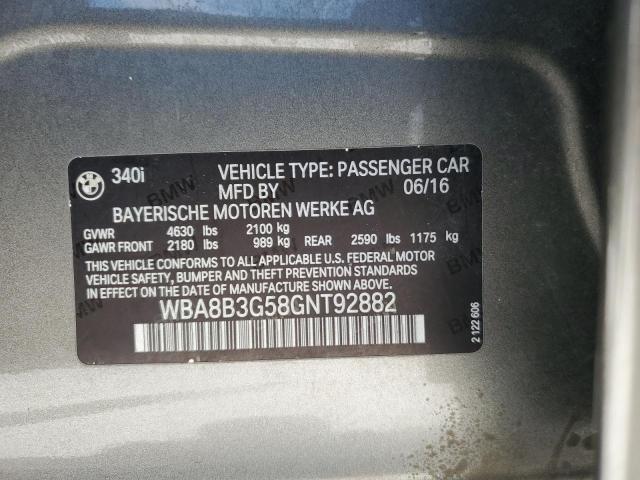 WBA8B3G58GNT92882 BMW 340 I
