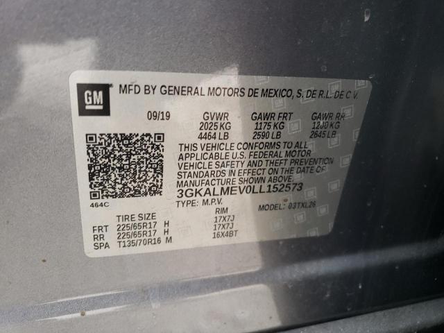 3GKALMEV0LL152573 GMC Terrain Sle