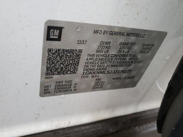 1GKKNMLS2JZ176175 GMC Acadia Slt-1