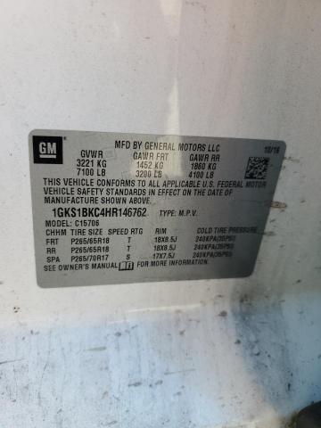 1GKS1BKC4HR146762 GMC YUKON SLT