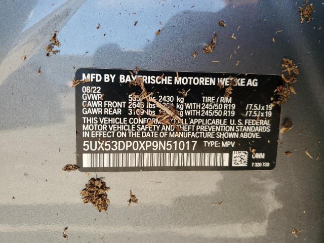 5UX53DP0XP9N51017 BMW X3 Xdrive30i