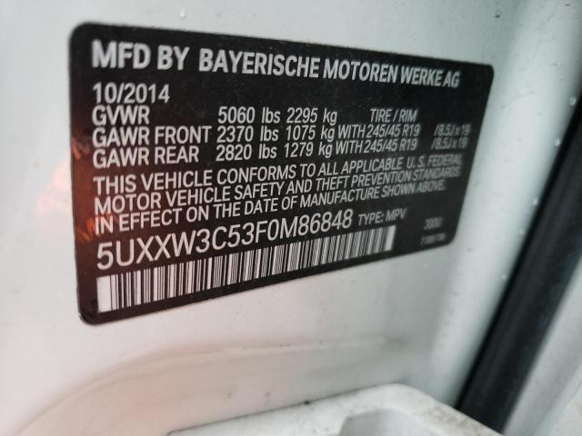 5UXXW3C53F0M86848 BMW X4 Xdrive28i