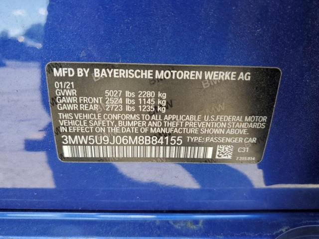 3MW5U9J06M8B84155 BMW M340XI